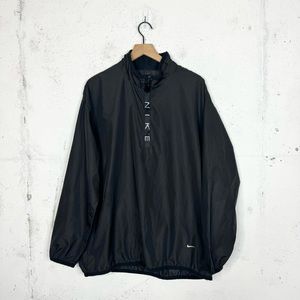 Nike Half Zip Black Windbreaker Jacket Size XL